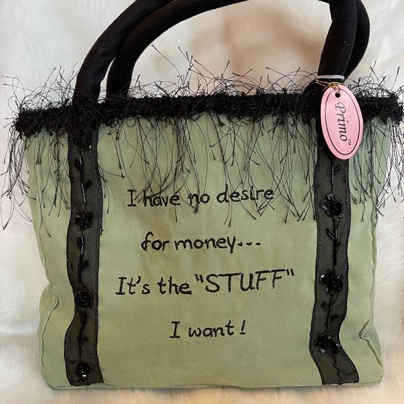 Whimsical Fringe and Beaded Handbag / Totebag - Picture 1 of 5